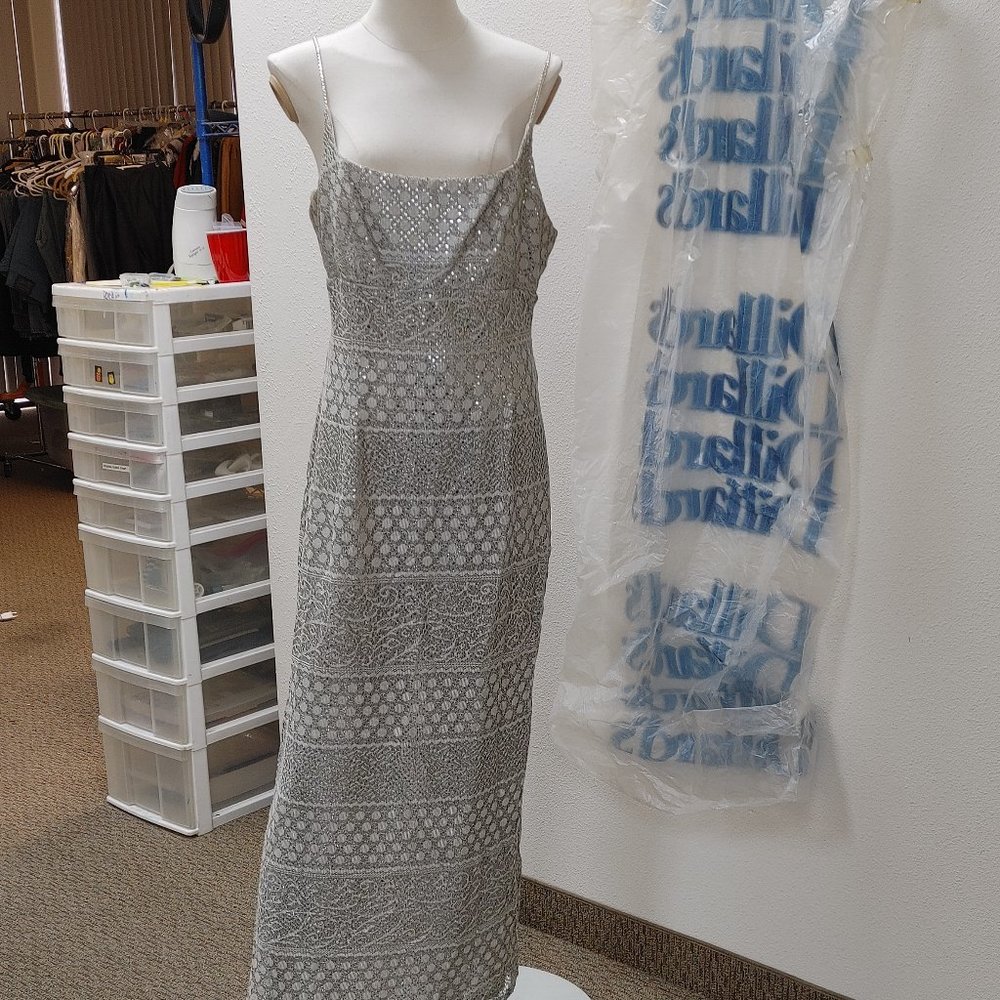 BARI JAY FORMAL/PROM FULL LENGTH GOWN WITH RHINESTONE SPAGHETTI STRAPS SIZE13/14